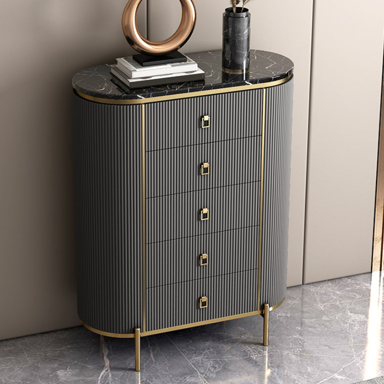Modern Lingerie Chest Marble Vertical Storage Chest Dresser for Bedroom