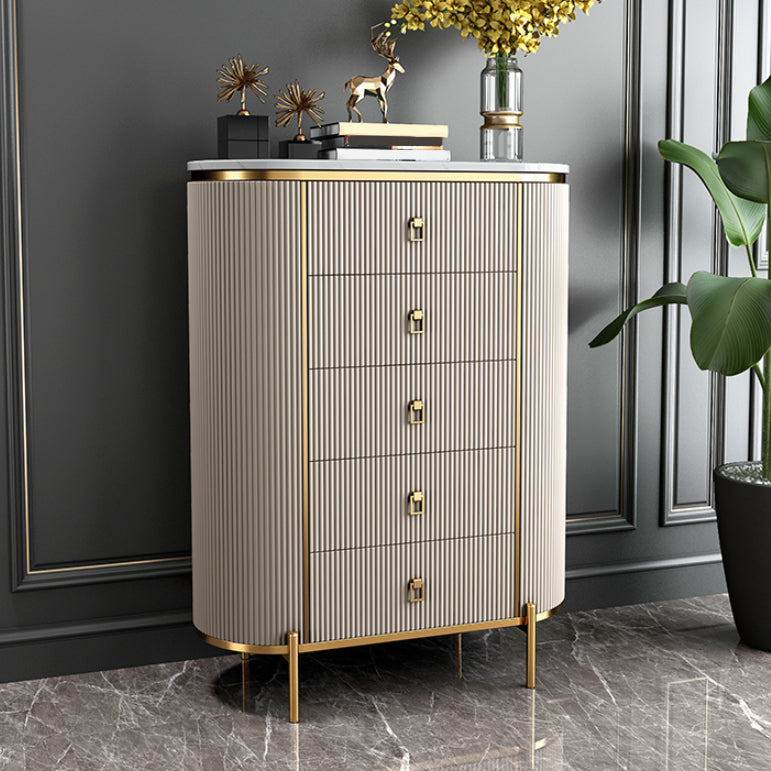 Modern Lingerie Chest Marble Vertical Storage Chest Dresser for Bedroom