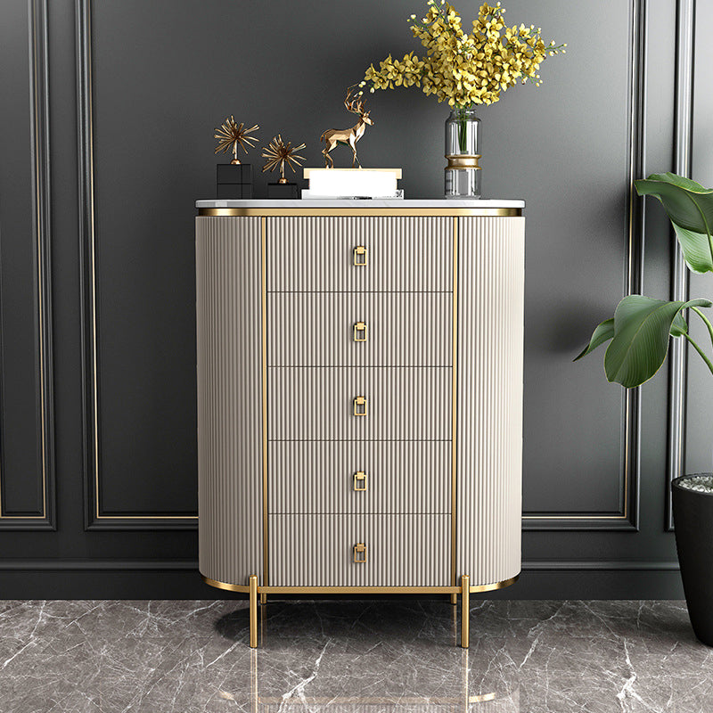 Modern Lingerie Chest Marble Vertical Storage Chest Dresser for Bedroom