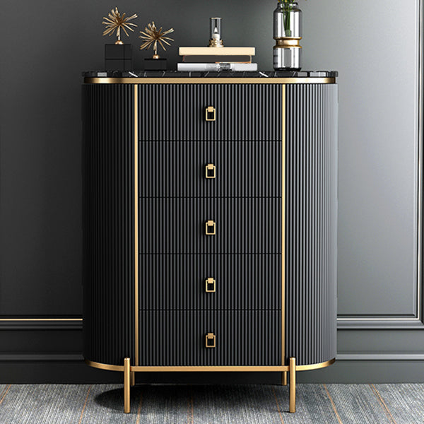 Modern Lingerie Chest Marble Vertical Storage Chest Dresser for Bedroom