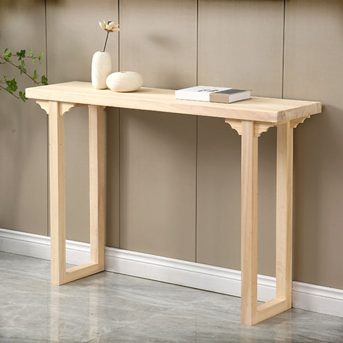 12 inch Wide Accent Table Mid-Century Modern Rectangle Wood Console Table for Hall