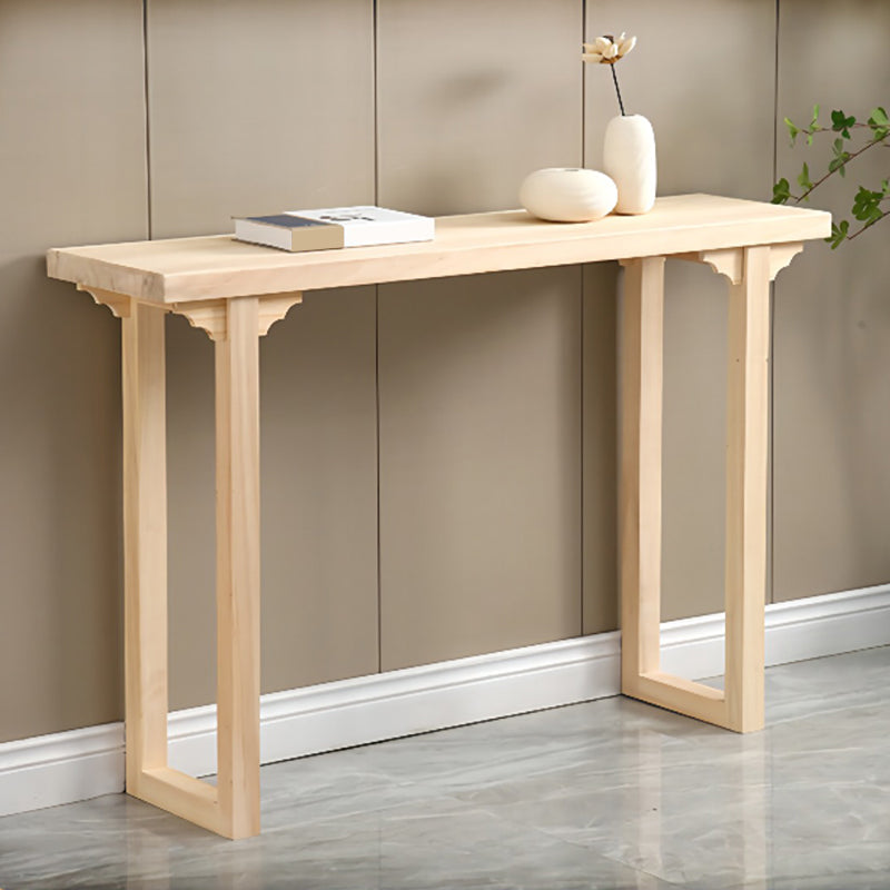 12 inch Wide Accent Table Mid-Century Modern Rectangle Wood Console Table for Hall