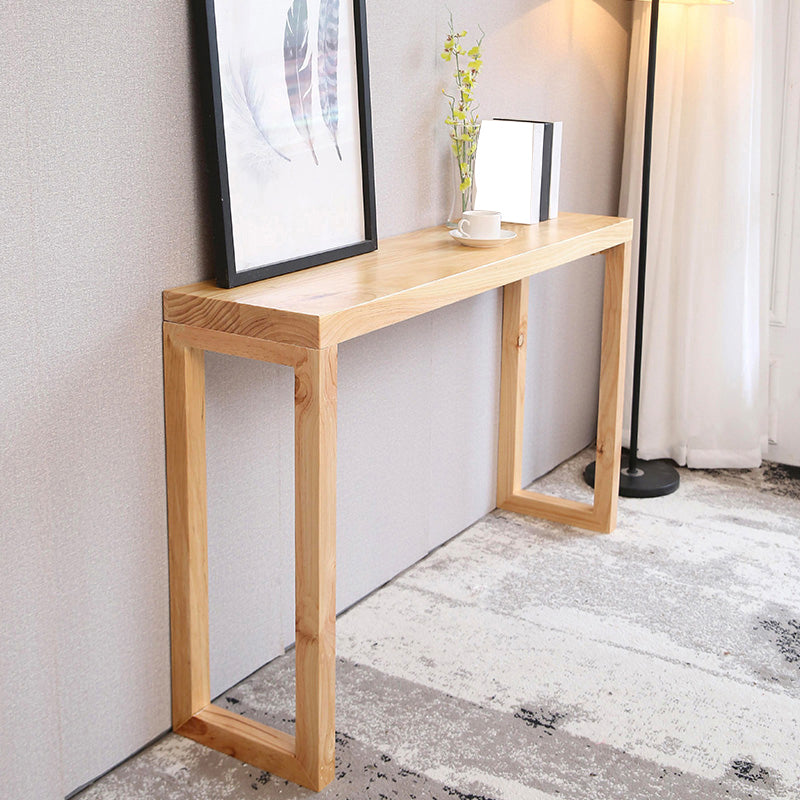 12 inch Wide Accent Table Mid-Century Modern Rectangle Wood Console Table
