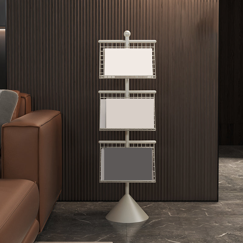 Glam Metal Shelf Bookcase Closed Back Book Shelf for Home Office