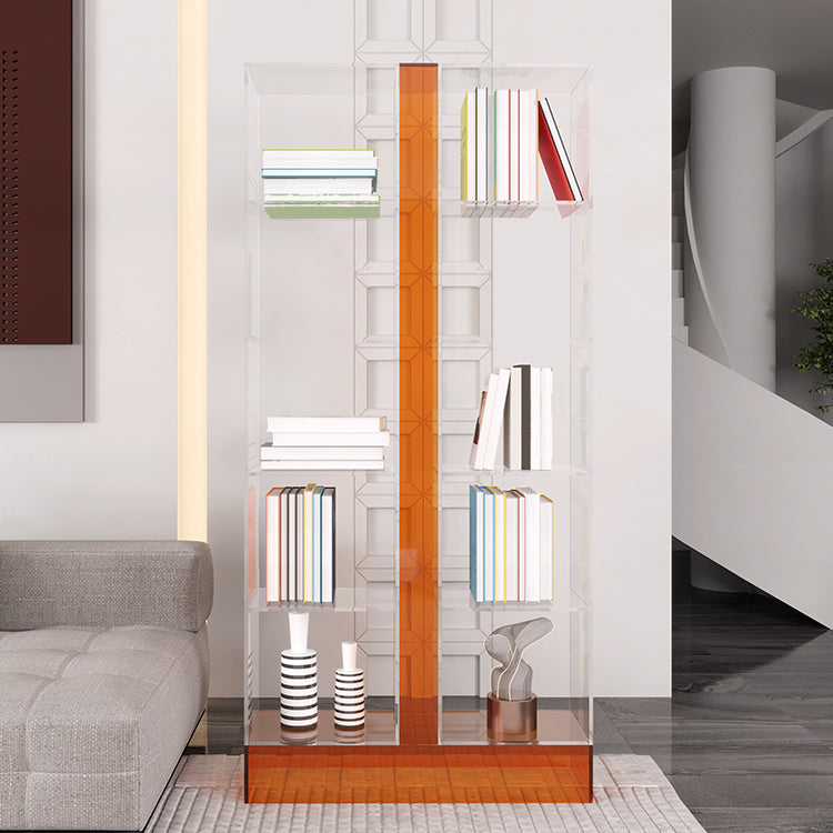 Modern Style Open Back Bookshelf Acrylic Bookcase for Study Room