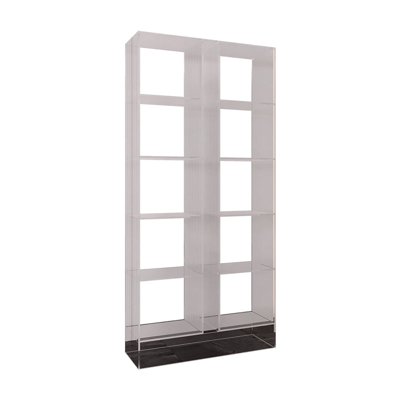 Modern Style Open Back Bookshelf Acrylic Bookcase for Study Room