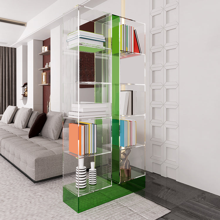 Modern Style Open Back Bookshelf Acrylic Bookcase for Study Room