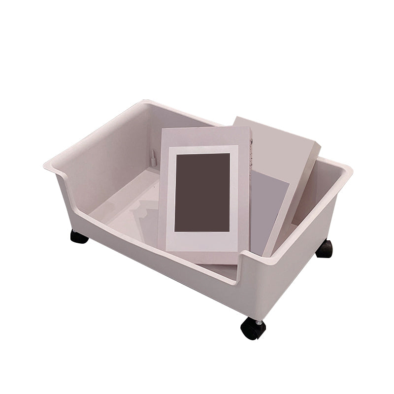 Contemporary Style Closed Back Bookshelf Acrylic Bookcase for Study Room