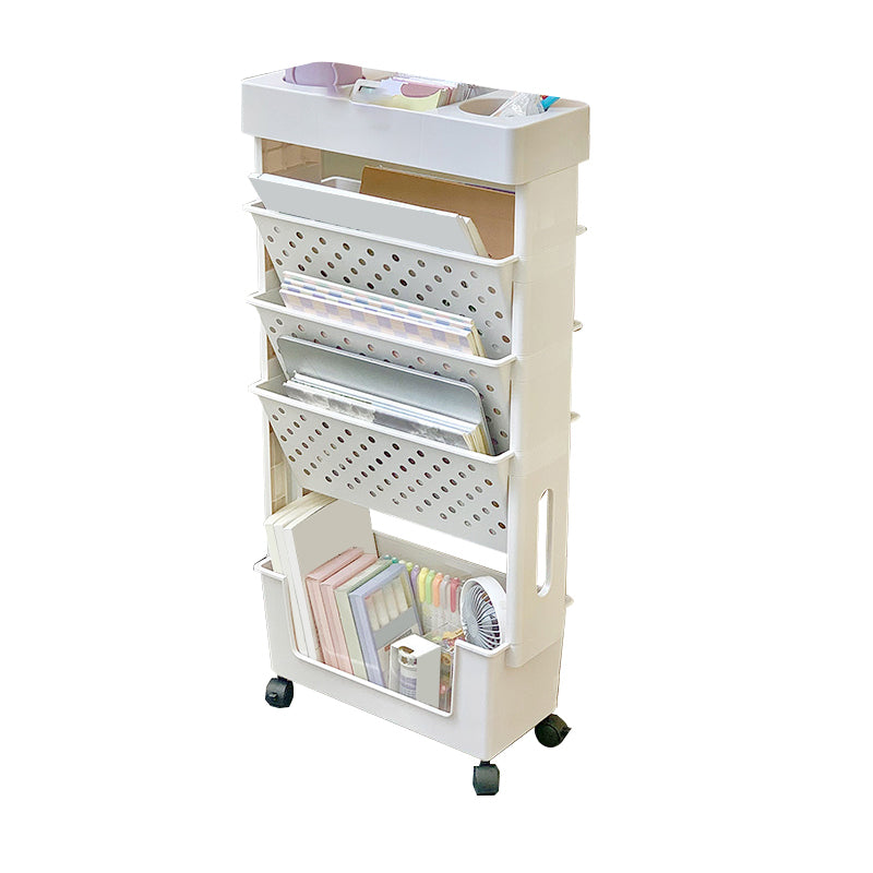 Contemporary Style Closed Back Bookshelf Acrylic Bookcase for Study Room