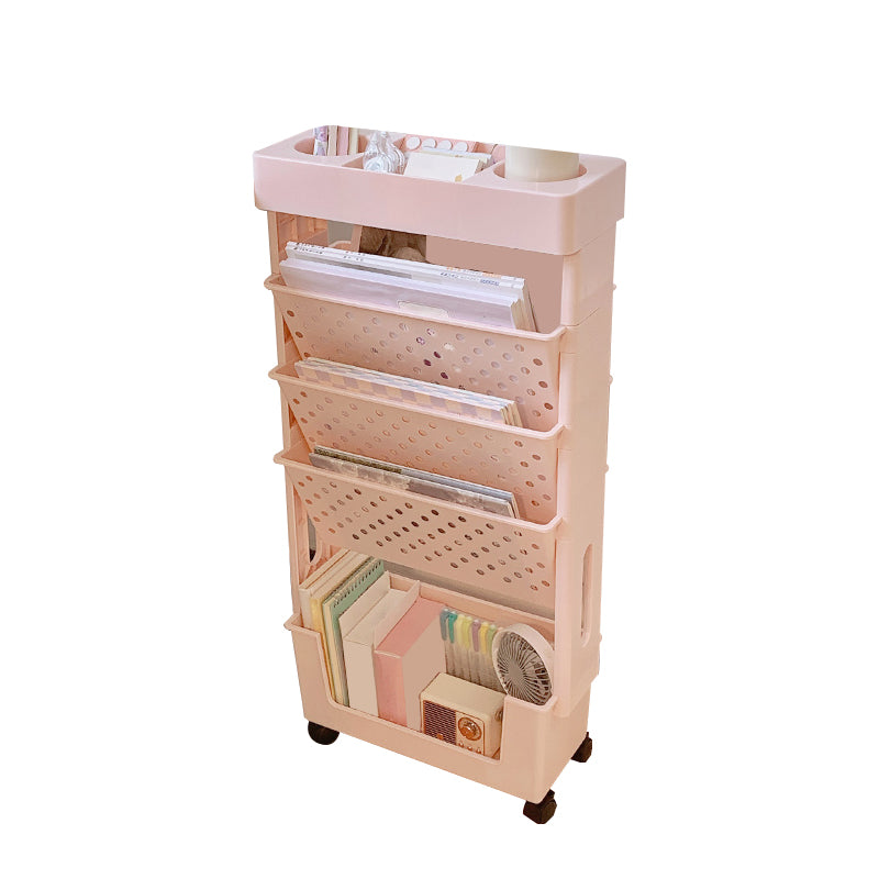 Contemporary Style Closed Back Bookshelf Acrylic Bookcase for Study Room