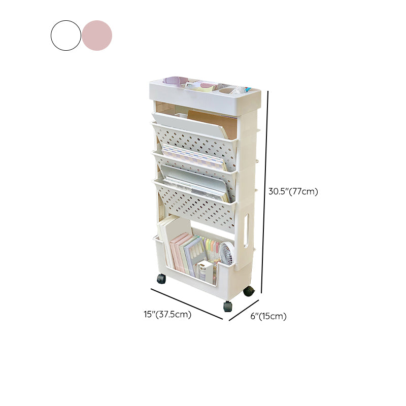 Contemporary Style Closed Back Bookshelf Acrylic Bookcase for Study Room