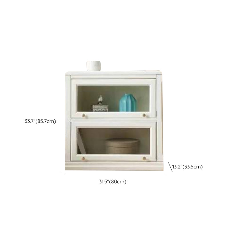 White Standard Bookcase Contemporary Wooden Bookshelf with Shelves