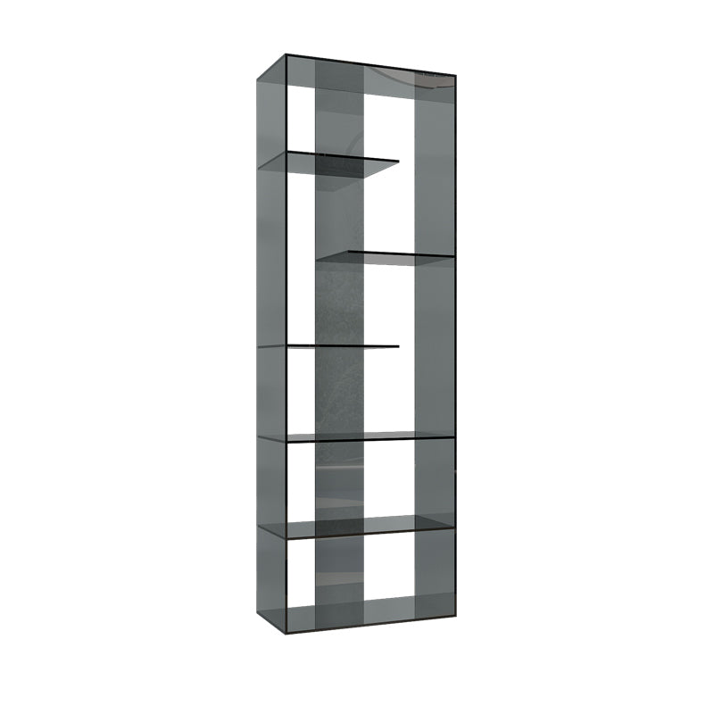Contemporary Open Back Standard Bookshelf Acrylic Bookcase for Study Room