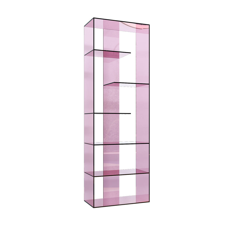 Contemporary Open Back Standard Bookshelf Acrylic Bookcase for Study Room