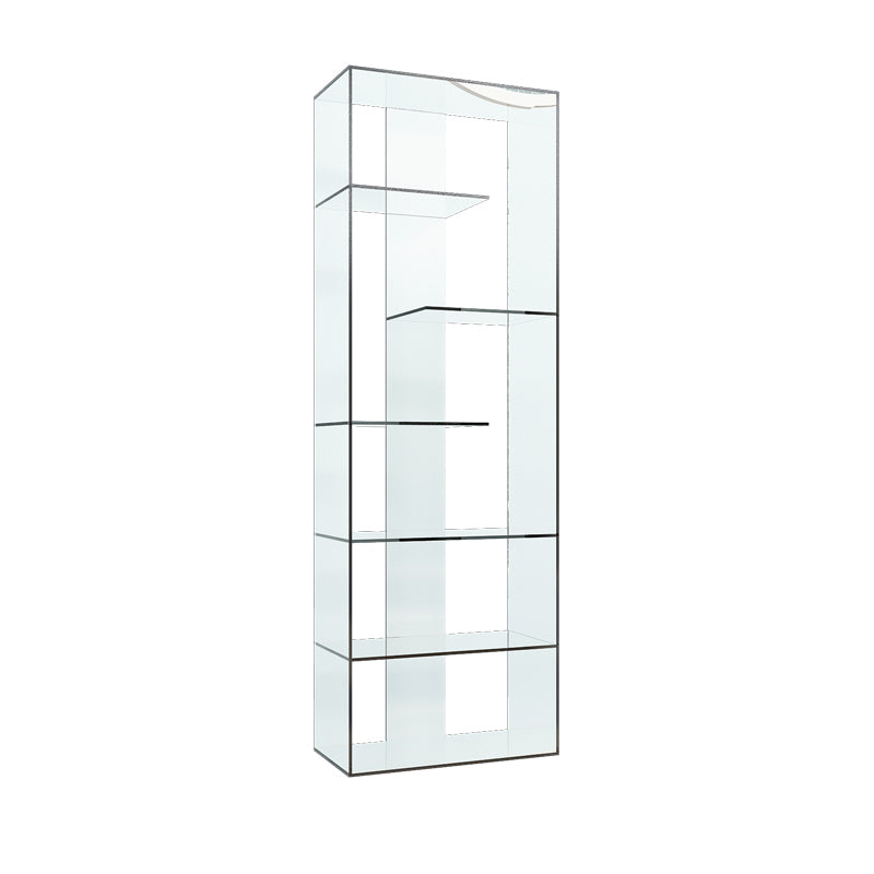 Contemporary Open Back Standard Bookshelf Acrylic Bookcase for Study Room