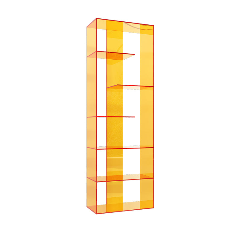 Contemporary Open Back Standard Bookshelf Acrylic Bookcase for Study Room