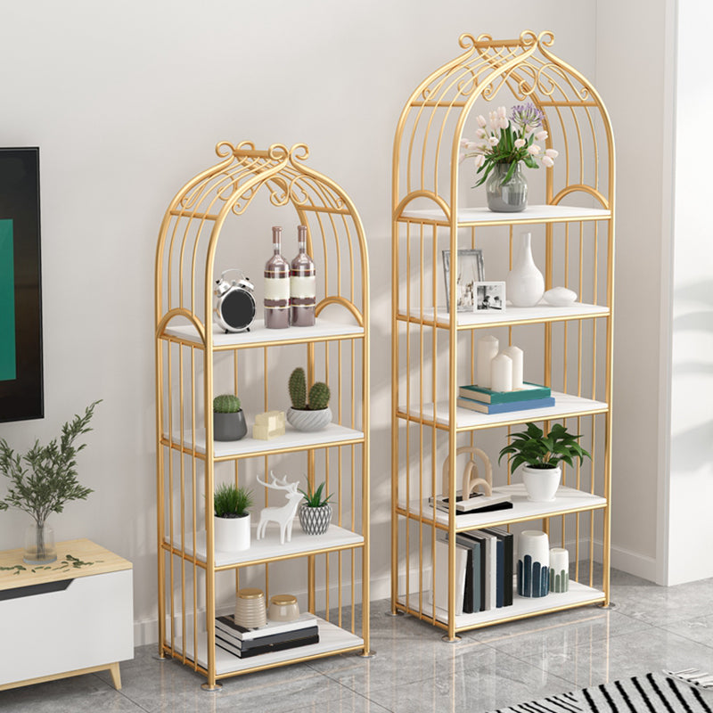 Gold Standard Bookcase Metal Open Back Contemporary Bookshelf