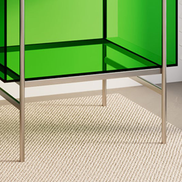 Contemporary Closed Back Standard Bookshelf Acrylic Bookcase with Shelves for Study Room