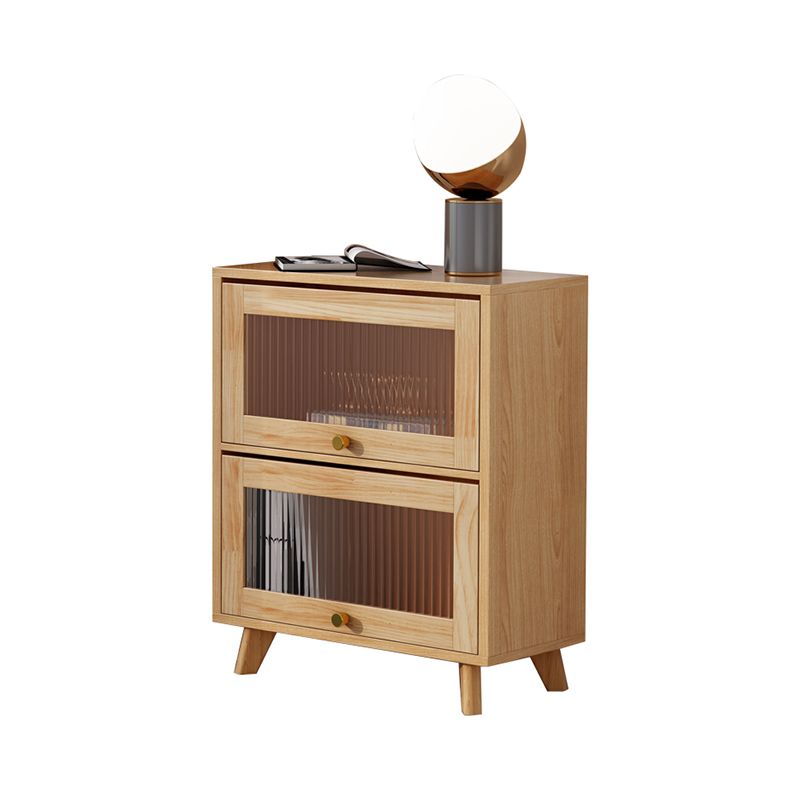 Natural Standard Bookshelf Wooden Modern Closed Back Bookcase