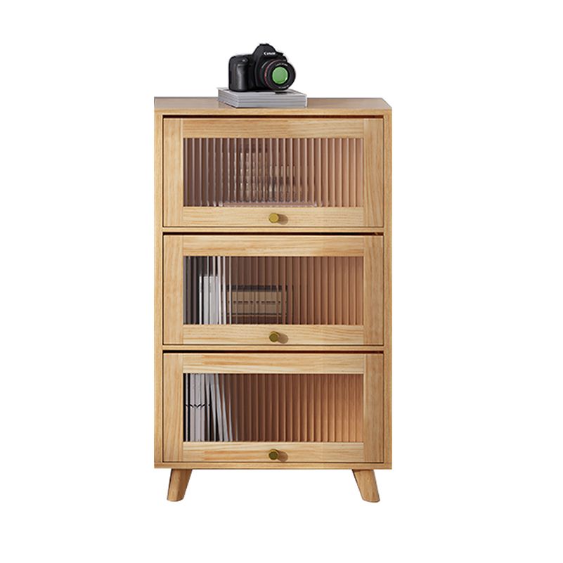 Natural Standard Bookshelf Wooden Modern Closed Back Bookcase