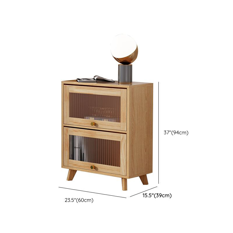 Natural Standard Bookshelf Wooden Modern Closed Back Bookcase
