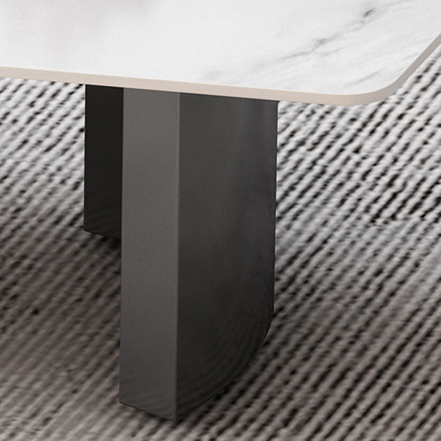 Abstract 1 Single Coffee Table Stone Top Geometric Cocktail Table