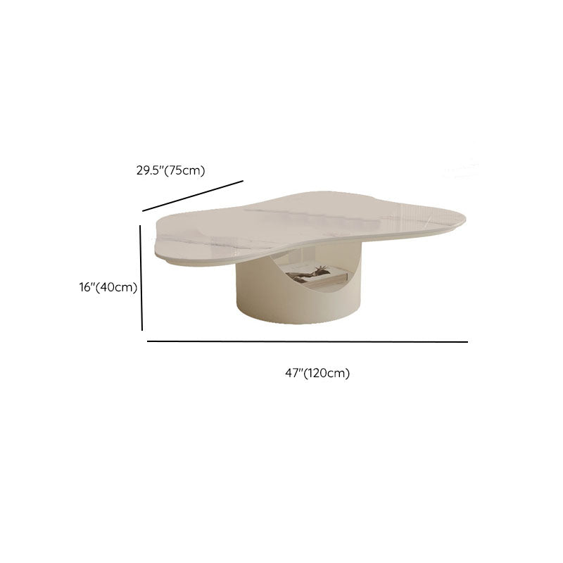 Modern Abstract Coffee Table with Storage Geometric Cocktail Table