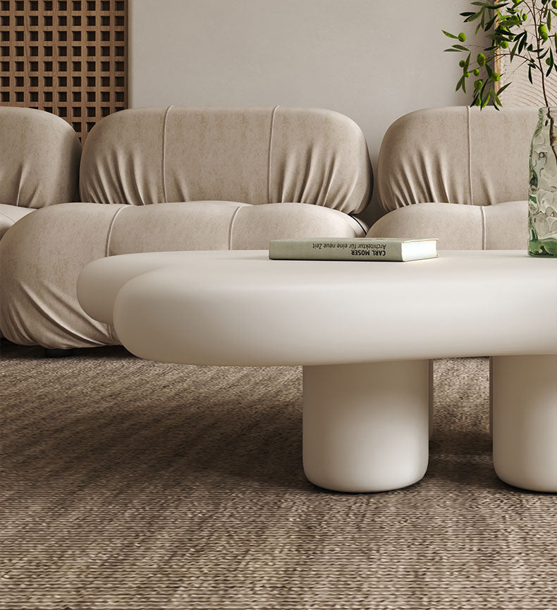 4 Legs Geometric Coffee Table Contemporary Manufactured Wood Cocktail Table