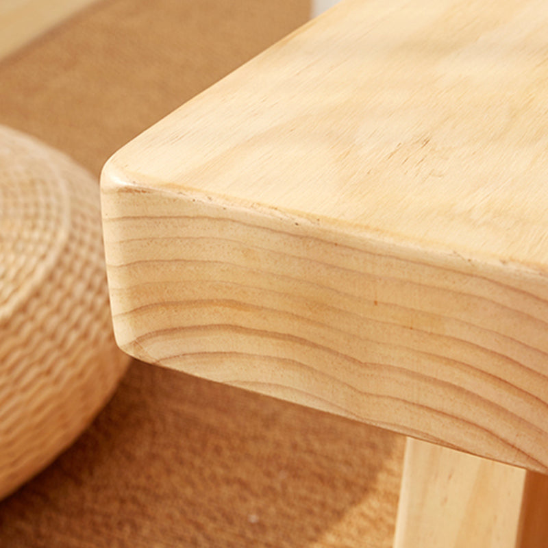 4 Legs Coffee Table Contemporary Rectangle Solid Wood Coffee Cocktail Table