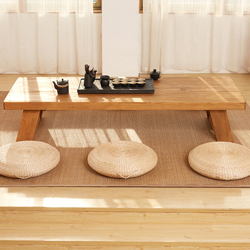 4 Legs Coffee Table Contemporary Rectangle Solid Wood Coffee Cocktail Table