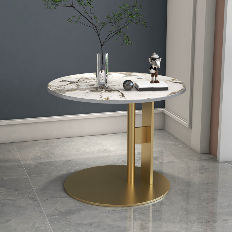 Pedestal Cocktail Table Contemporary Slate Top Coffee or End Table