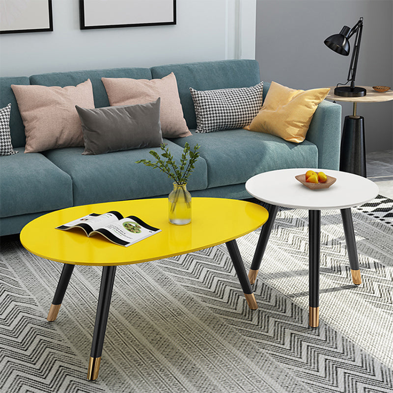 Contemporary Coffee Table Set No Distressing 3 Legs Wood Coffee Table