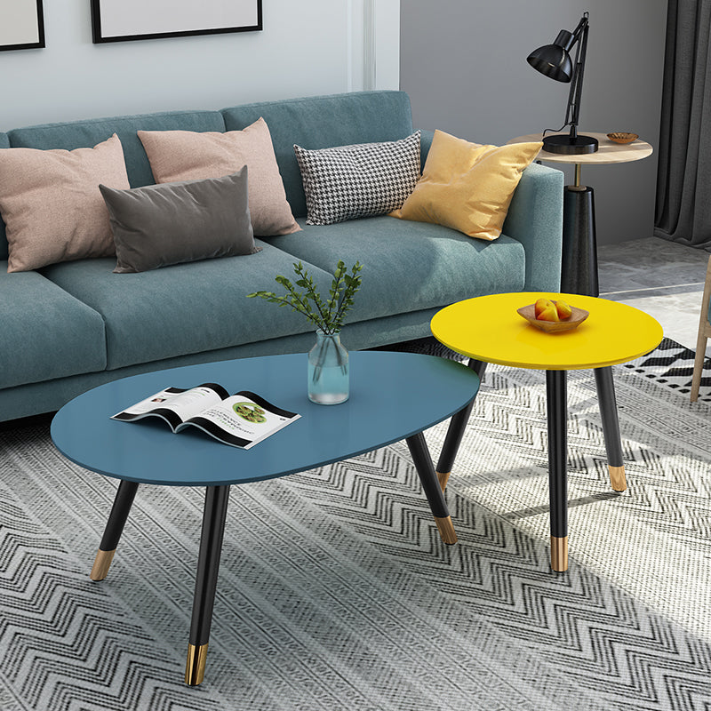Contemporary Coffee Table Set No Distressing 3 Legs Wood Coffee Table