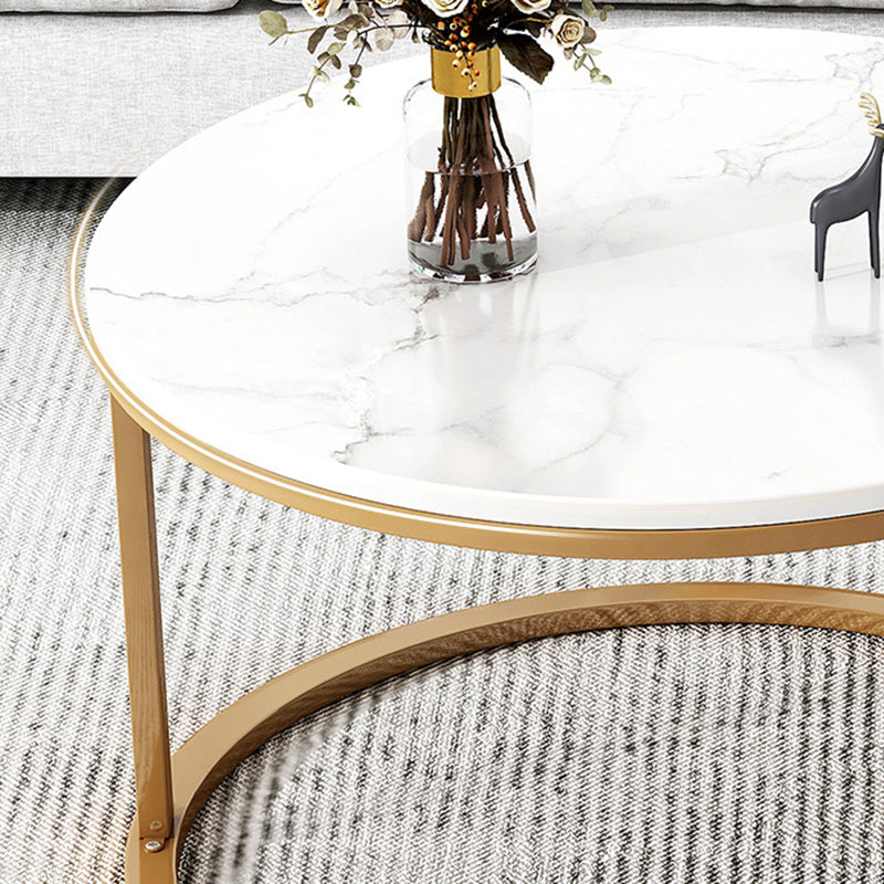 Frame 2 Piece Bunching Tables Slate Round Nesting Coffee Table