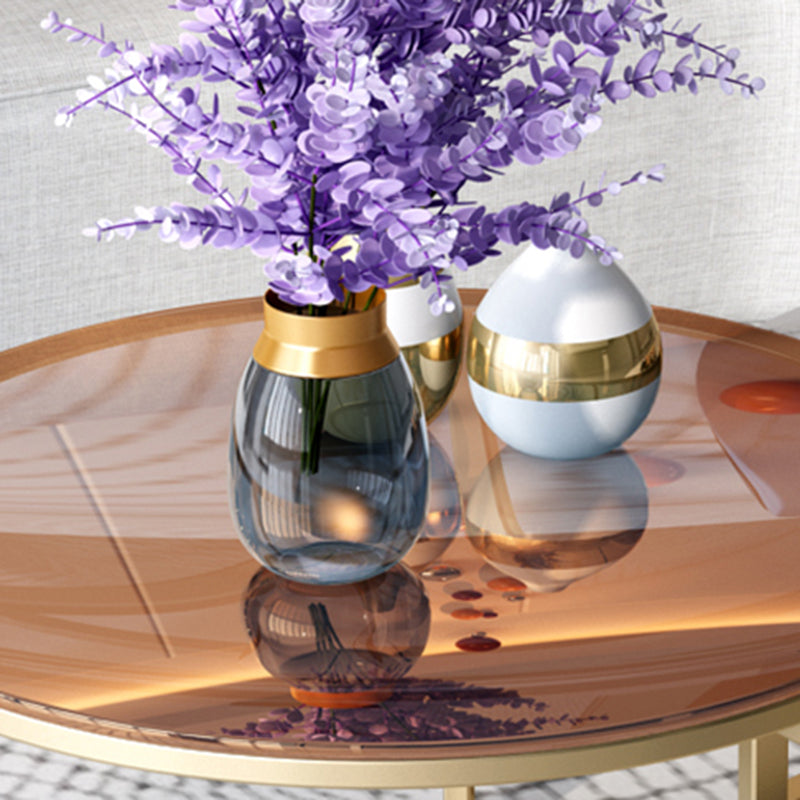Round Nesting Coffee Table Set Round Frame Coffee Table with Drawer