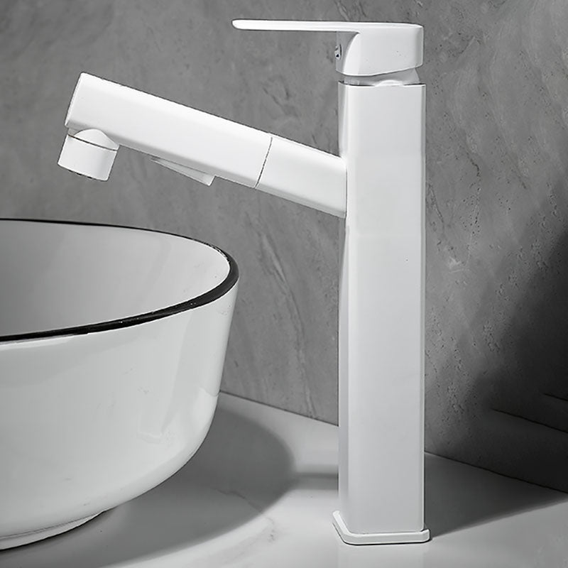 Bathroom Vessel Faucet Swivel Spout Single Handle Faucet with Pull down Sprayer