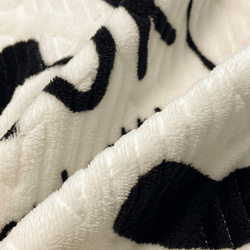 Modern Fitted Sheet Cartoon Print Wrinkle-Free Fade Resistant Flannel Fitted Sheet