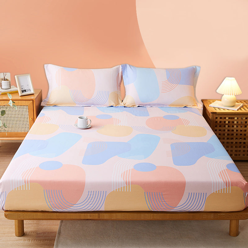 Trendy Fitted Sheet Floral Patterned Ultra-Soft Cotton Non-Pilling Fitted Sheet