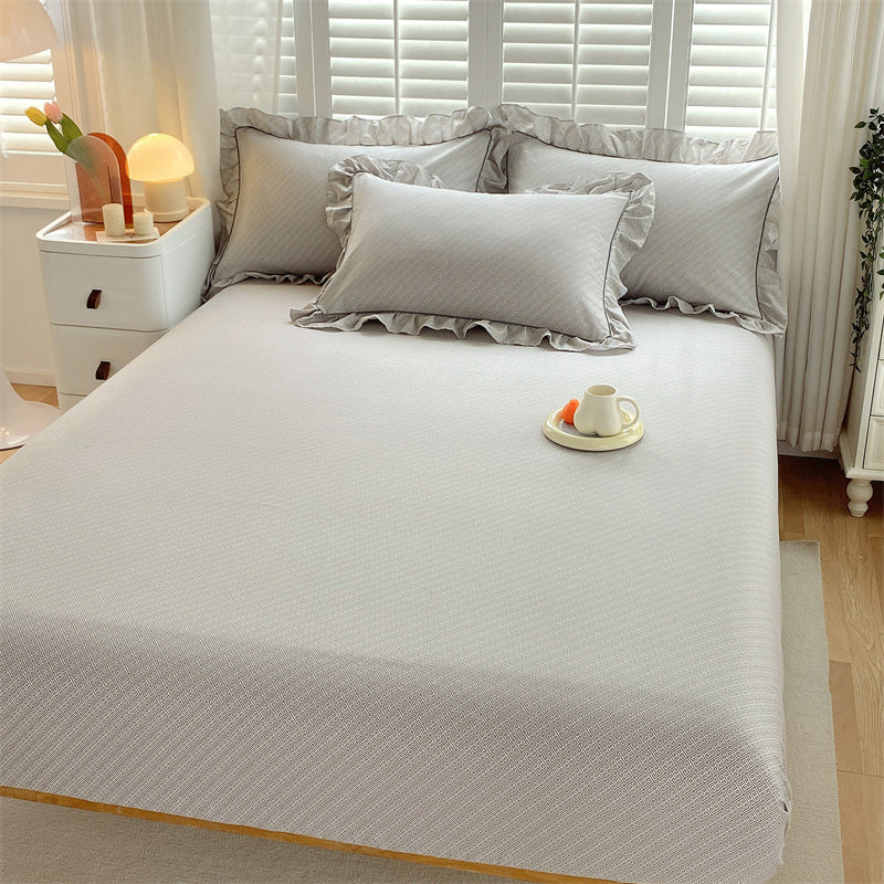 Vintage Fitted Sheet Floral Pattern Non-Pilling Breathable Cotton Fitted Sheet