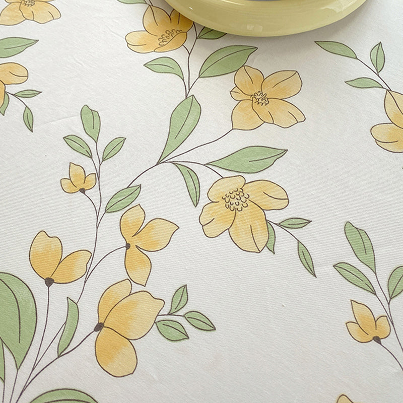 Vintage Fitted Sheet Floral Pattern Non-Pilling Breathable Cotton Fitted Sheet