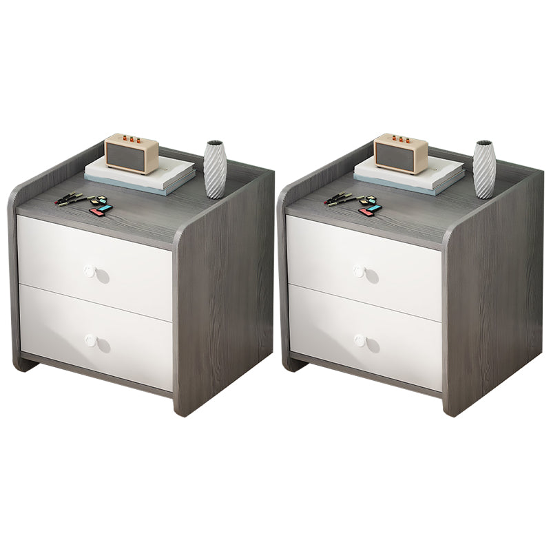 Contemporary Night Table Storage Accent Table Nightstand with 2/3 Drawers for Bedroom