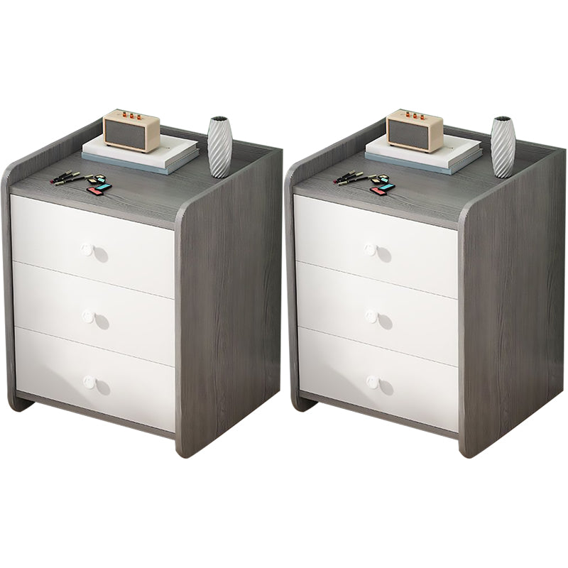 Contemporary Night Table Storage Accent Table Nightstand with 2/3 Drawers for Bedroom