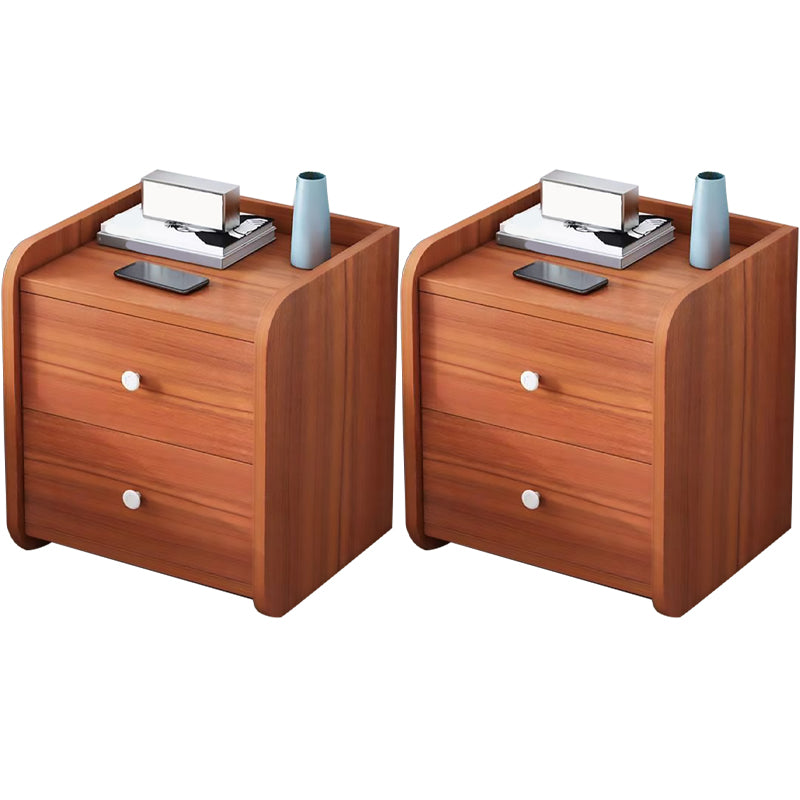 Contemporary Night Table Storage Accent Table Nightstand with 2/3 Drawers for Bedroom