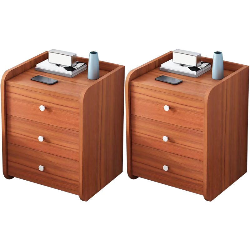 Contemporary Night Table Storage Accent Table Nightstand with 2/3 Drawers for Bedroom
