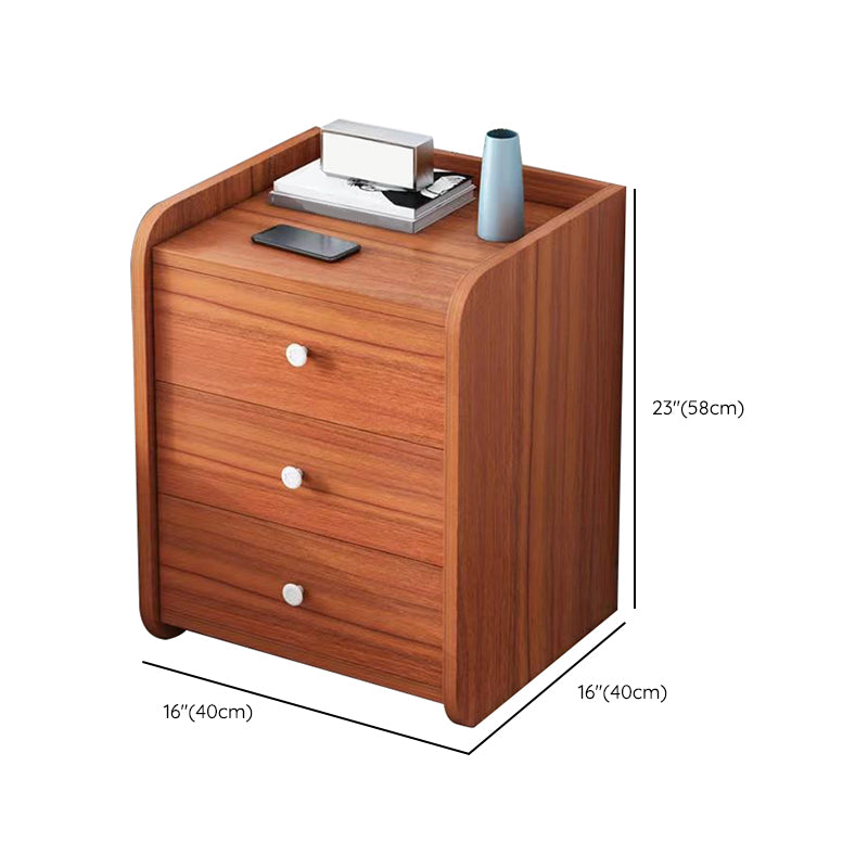 Contemporary Night Table Storage Accent Table Nightstand with 2/3 Drawers for Bedroom