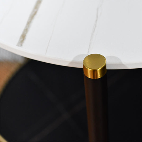 Glam Accent Table Nightstand Antique Finish Night Table with 2 Shelves