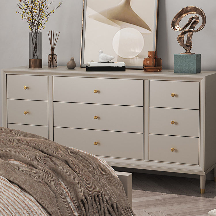 Modernism Accent Table Nightstand Storage Drawer Bed Nightstand with 8/9 Drawers for Home