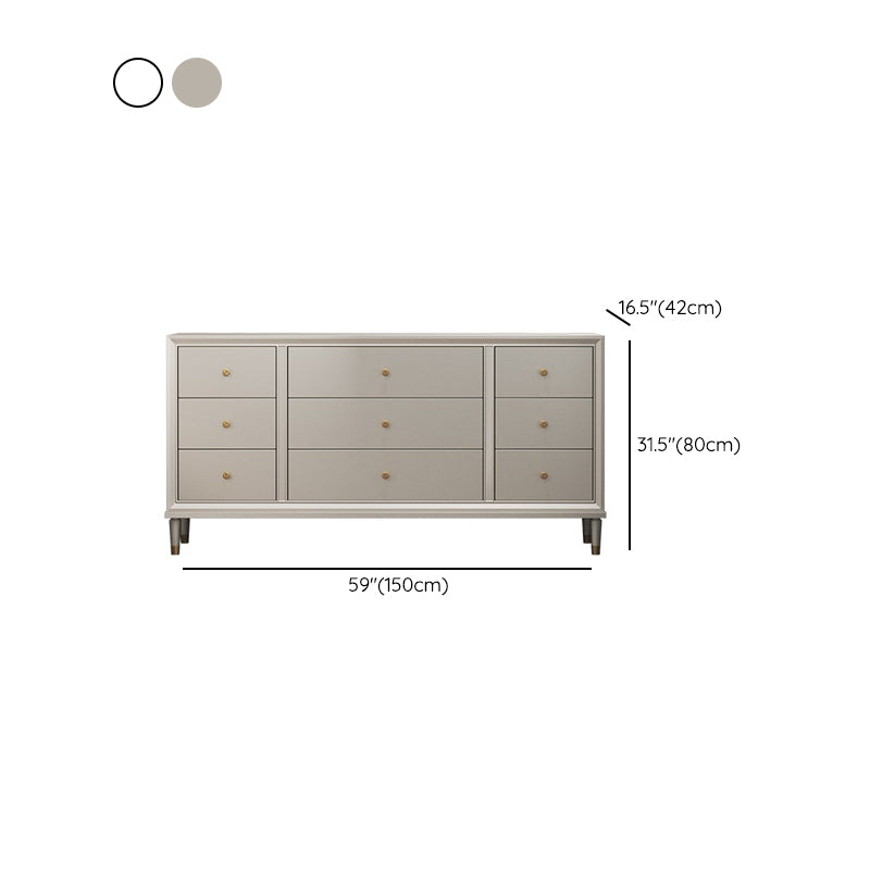 Modernism Accent Table Nightstand Storage Drawer Bed Nightstand with 8/9 Drawers for Home