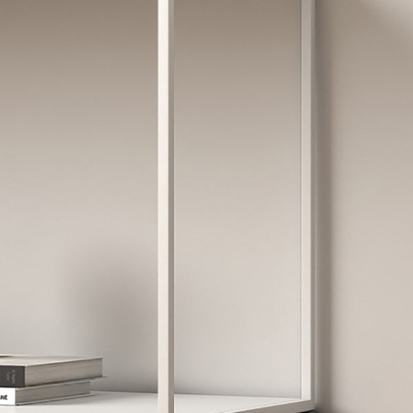 Modern Metal Console Table Black / White Storage Shelves Sofa Table for Living Room