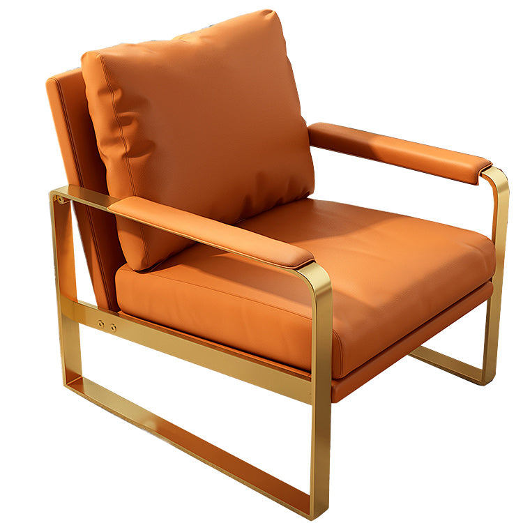 Modern 31.5" Wide Sewn Pillow Back Sponge Metal Frame Arm Chair